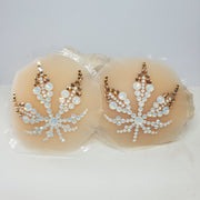 White Opal & Gold Mary Jane Bling Pasties