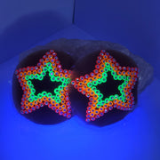 Neon Star Disco Crystal Pasties