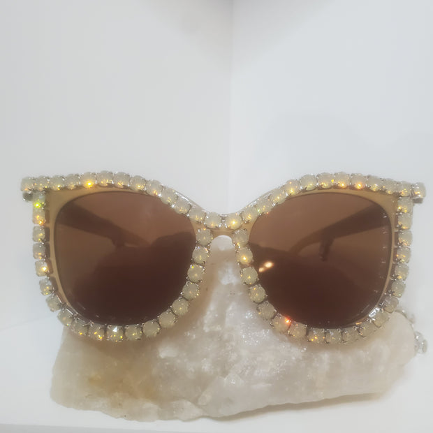 Lady Librarian Crystal Chain Sunglasses